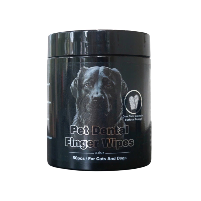 Khăn ướt xỏ ngón làm sạch răng SHAMMOO hộp 50 miếng giúp thú cưng có hơi thở thơm mát