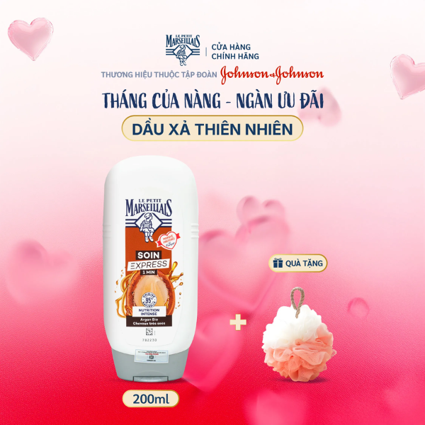 Dầu Xả Dưỡng Tóc Le Petit Marseillais Làm Mềm Mượt Bóng Khỏe Nhanh 200ml