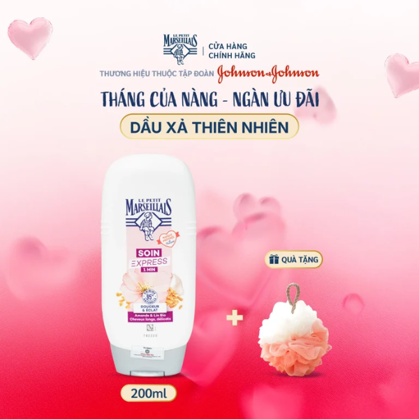 Dầu Xả Dưỡng Tóc Le Petit Marseillais Làm Mềm Mượt Bóng Khỏe Nhanh 200ml