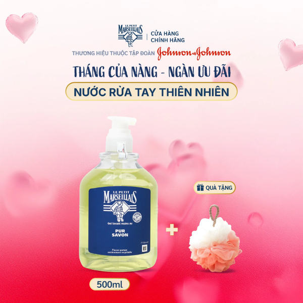 Gel Rửa Tay Le Petit Marseillais 500ml - Mềm Mịn Da Tay - Thơm Mát Hương Hoa Thiên Nhiên