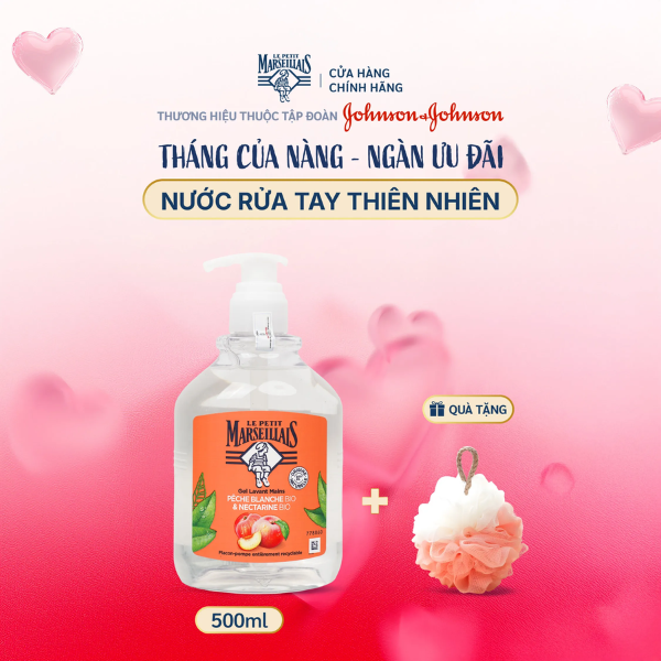 Gel Rửa Tay Le Petit Marseillais 500ml - Mềm Mịn Da Tay - Thơm Mát Hương Hoa Thiên Nhiên